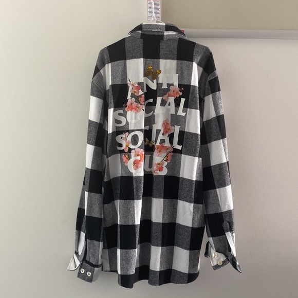 anti social social club flannel - Picture 2 of 4